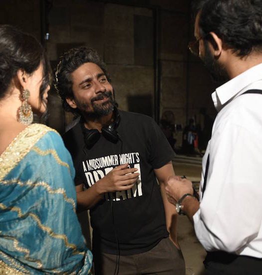 Chandan Roy Sanyal (Centre) on the sets of 35mm