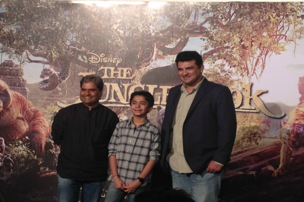 Siddharth Roy Kapoor, Neel Sethi and Vishal Bharadwaj at an event in the city