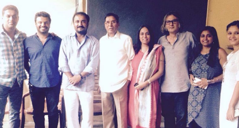 Vivek Bahl (Second from left) with the team of the film