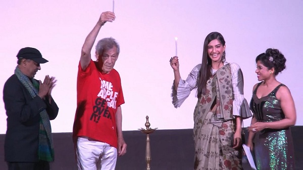Sir Ian Mckellen and Sonam Kapoor at Kashish Film Festival