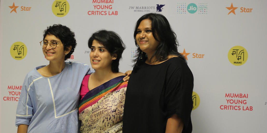 (L-R) Kiran Rao, Chairperson, MAMI, Deepanjana Pal, Mentor, Mumbai Young Critics Lab and Smriti Kiran, Creative Director, MAMI, during the event