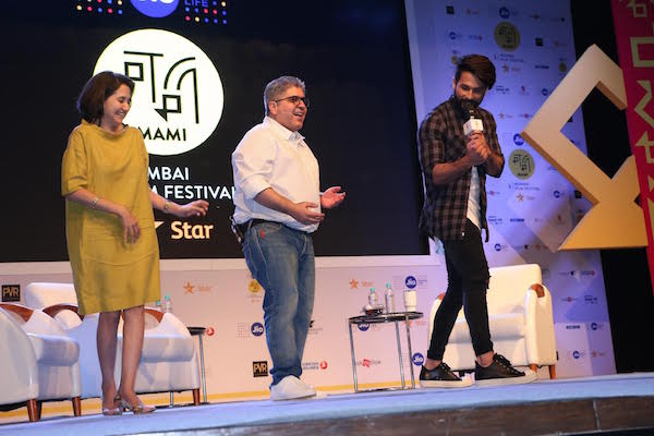 Anupama Chopra, Rajeev Masand and Shahid Kapoor