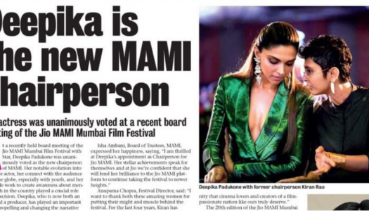 Deepika Padukone Takes Over as MAMI Chairperson ~